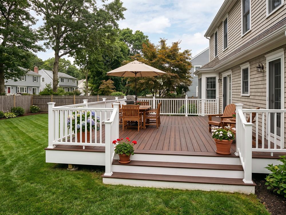Example of a composite decking material